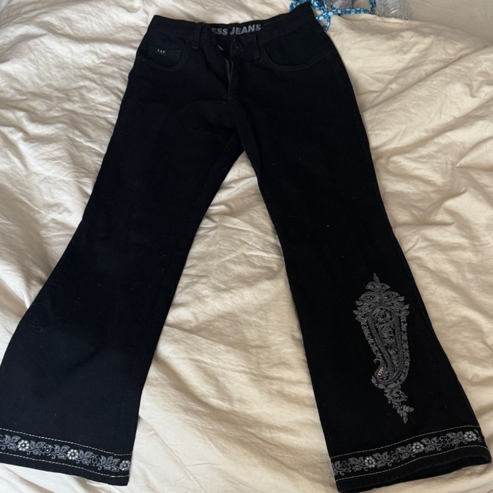 Express Black Denim with Silver Accents